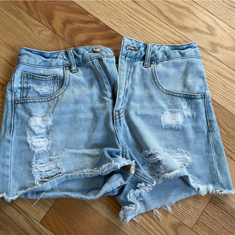 Forever 21 distressed high waisted shorts - size 24